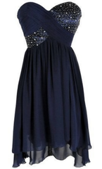 Spark Queen Short Prom Dress, Cheap Prom Dress, Beading Prom Dress, Blue Prom Dress, Cheap Homecoming Dress